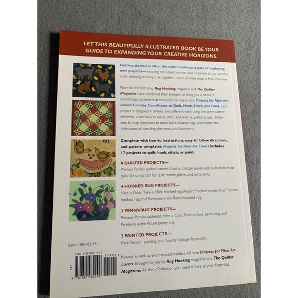 Projects For Fiber Art Lovers Book by Rug Hooking Magazine & The Quilter Magazin - Picture 2 of 4